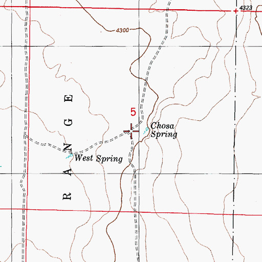 Topographic Map of Chosa Ranch (historical), NM