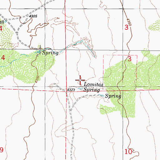 Topographic Map of Lomitas Ranch (historical), NM