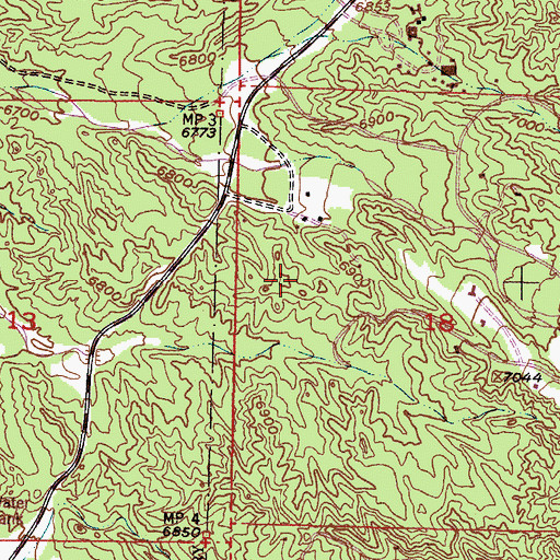 Topographic Map of Pea Oscura Hill, NM