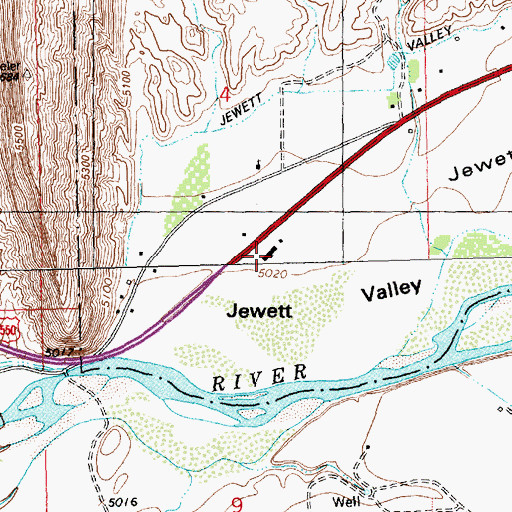 Topographic Map of Hogback Trading Post, NM