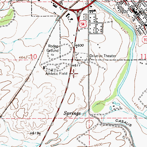 Topographic Map of Guadalupe County Hospital, NM