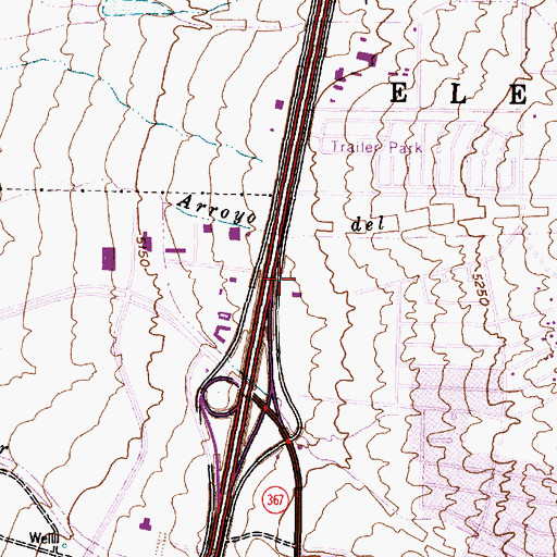 Topographic Map of Presbyterian Medical Group Northside Center, NM