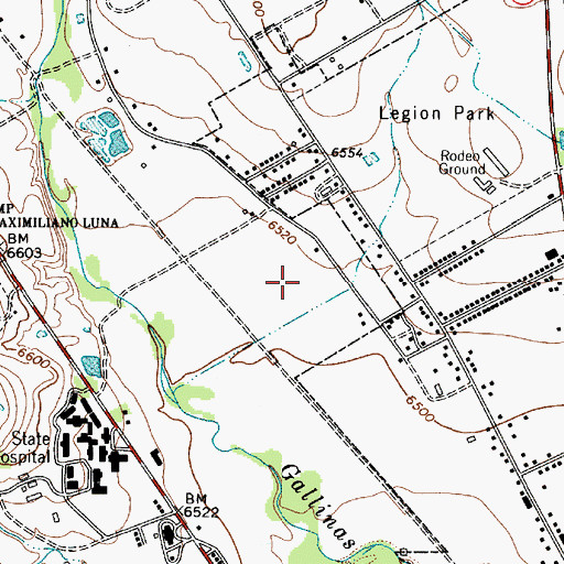 Topographic Map of Memorial Middle School, NM