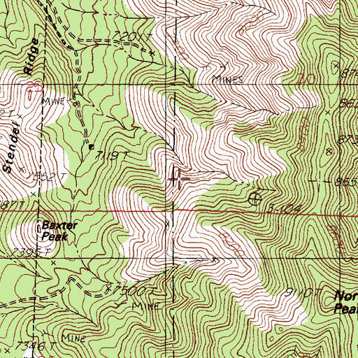Topographic Map of Oak Spring, NM
