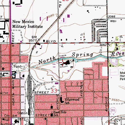 Topographic Map of Pre-K Trinity Methodist Day School, NM