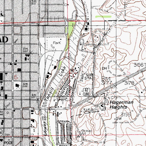 Topographic Map of Saint Edwards School, NM