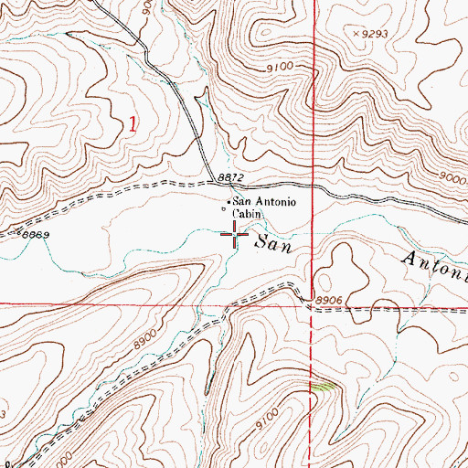 Topographic Map of Caada Tio Grande, NM