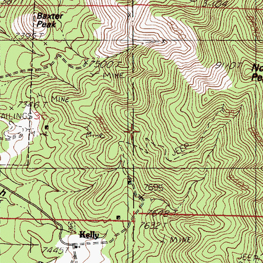 Topographic Map of Cimarron Tunnel, NM