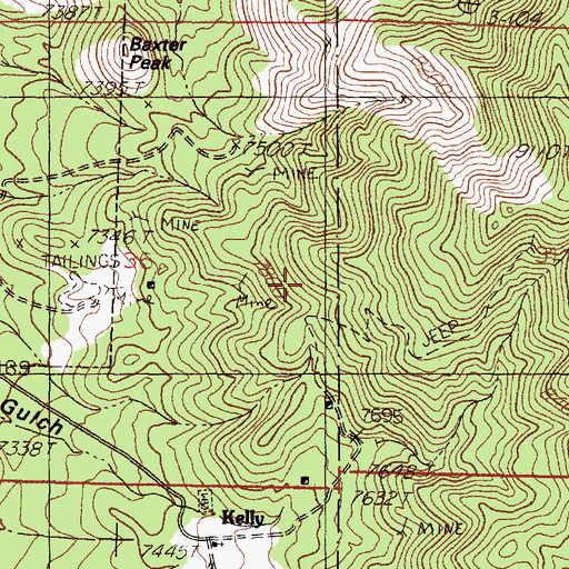 Topographic Map of Mitchell Tunnel, NM