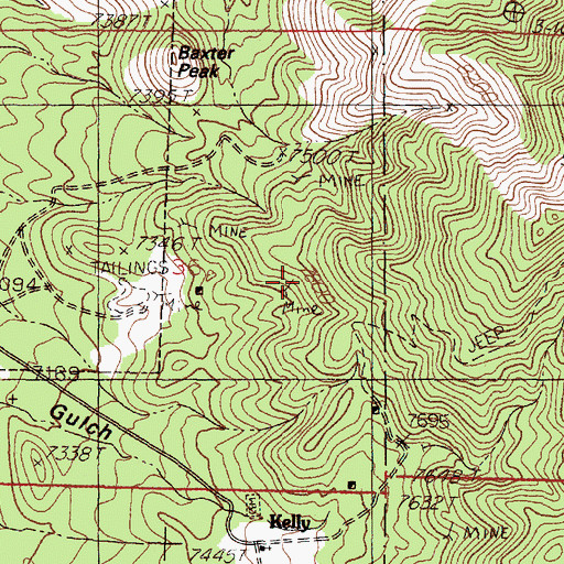 Topographic Map of Greyhound Tunnel, NM