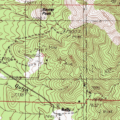 Topographic Map of Ida Hill Tunnel, NM