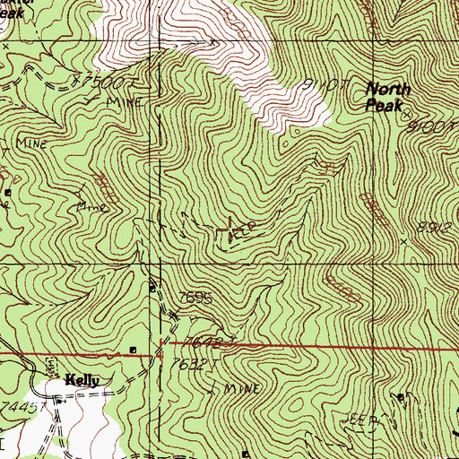 Topographic Map of Grand Tower Shaft, NM