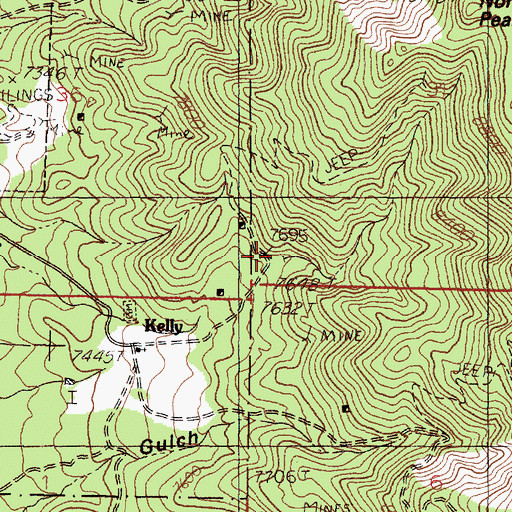 Topographic Map of Kelly Tunnel, NM