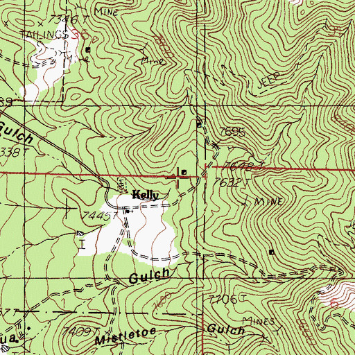 Topographic Map of Tri Bullion Mine, NM