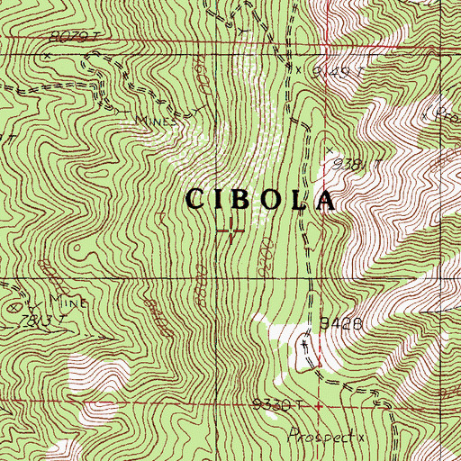 Topographic Map of Cavern Tunnel, NM