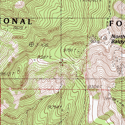 Topographic Map of Grand Ledge Tunnel, NM