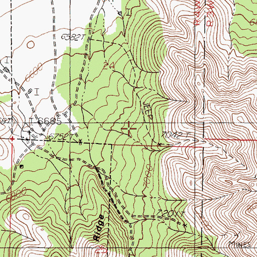 Topographic Map of Vindicator Shaft, NM