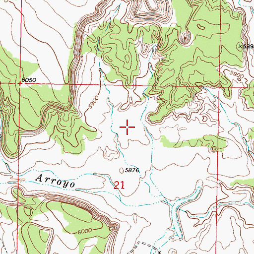 Topographic Map of Tenorio Tank (historical), NM