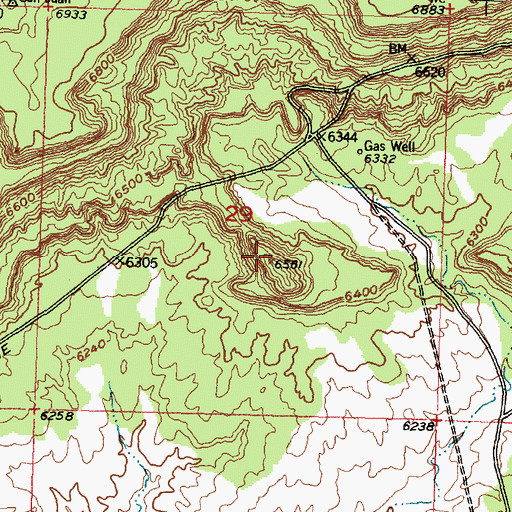 Topographic Map of El Gobernador Knob, NM