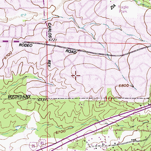Topographic Map of Saint Michaels High School, NM