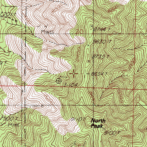 Topographic Map of Ambrosia Mine, NM