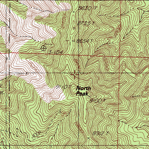 Topographic Map of Key Mine, NM