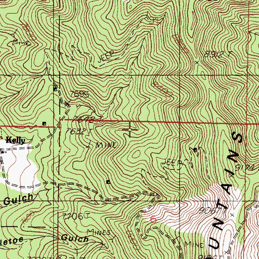 Topographic Map of Germany Mines, NM