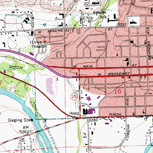 Topographic Map of San Juan CCDC, NM