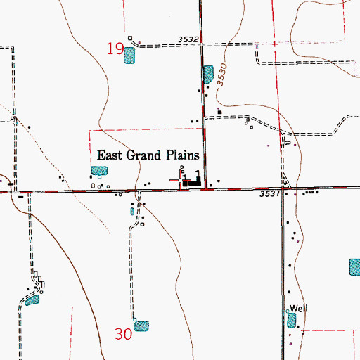 Topographic Map of East Grand Plain Elementary, NM