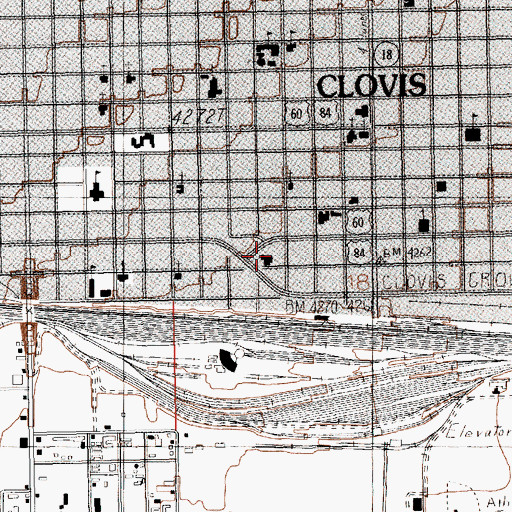 Topographic Map of Victory Baptist Church, NM