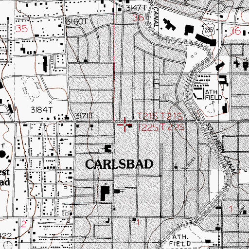 Topographic Map of Victory Baptist Church, NM