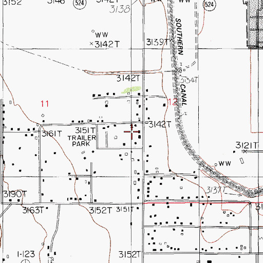 Topographic Map of Standpipe Road Baptist Church, NM