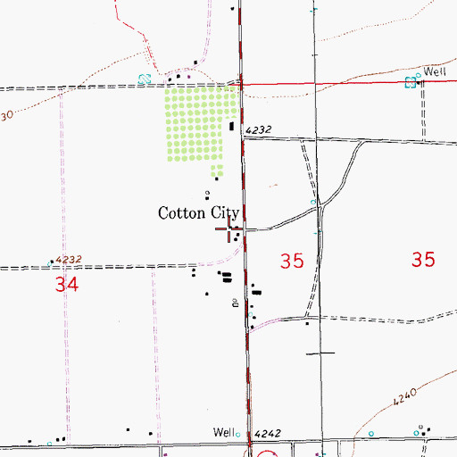 Topographic Map of Valley View Community Church, NM