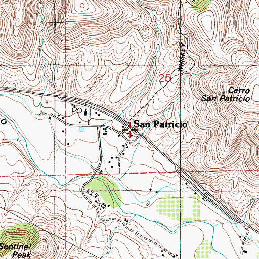 Topographic Map of Mission Fountain of Living Water Full Gospel, NM
