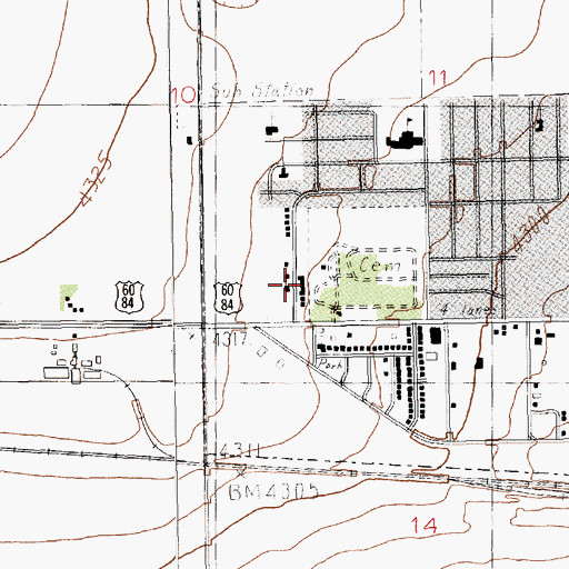 Topographic Map of Westside Church of Christ, NM