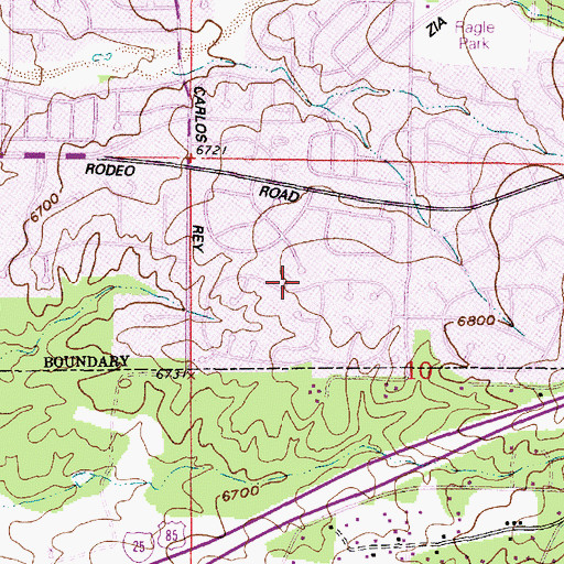 Topographic Map of Santa Fe Hebrew Day School, NM