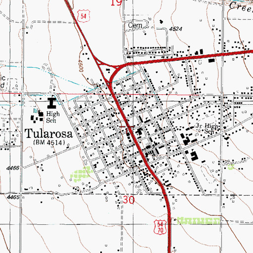 Topographic Map of Saint Francis de Paula, NM