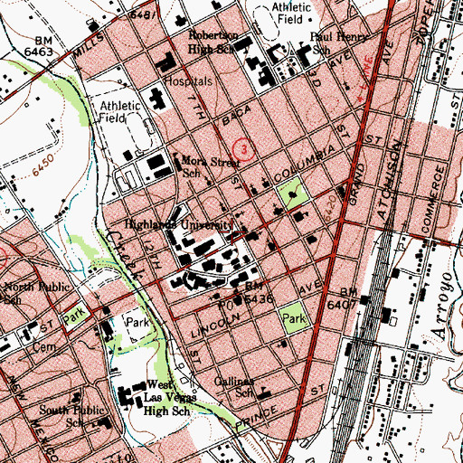 Topographic Map of Saint Paula Episcopal Church, NM