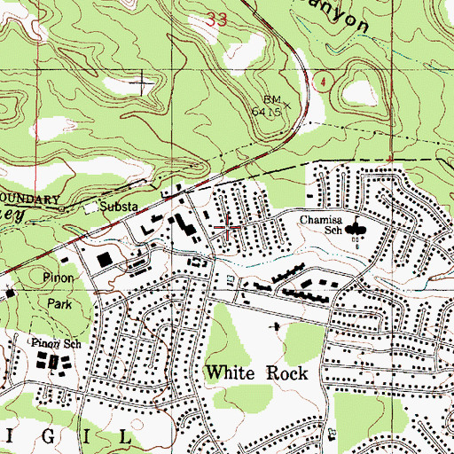 Topographic Map of Messiah Evangelical Lutheran Church, NM