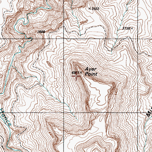 Topographic Map of Ayer Point, AZ