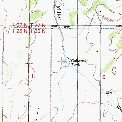 Topographic Map of Osborne Tank, AZ