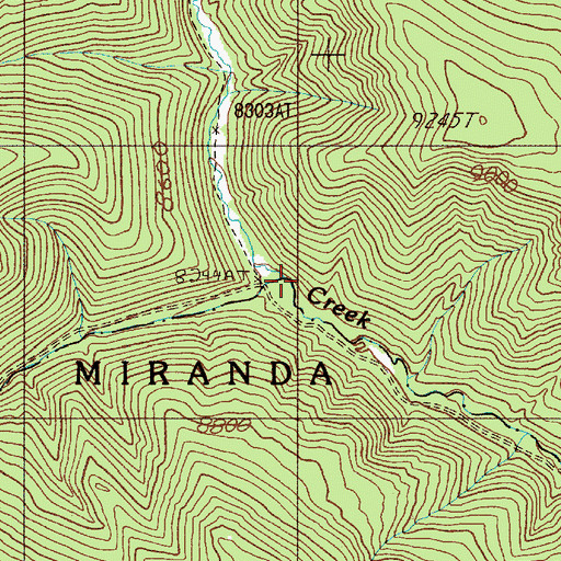 Topographic Map of Greenwood Creek, NM