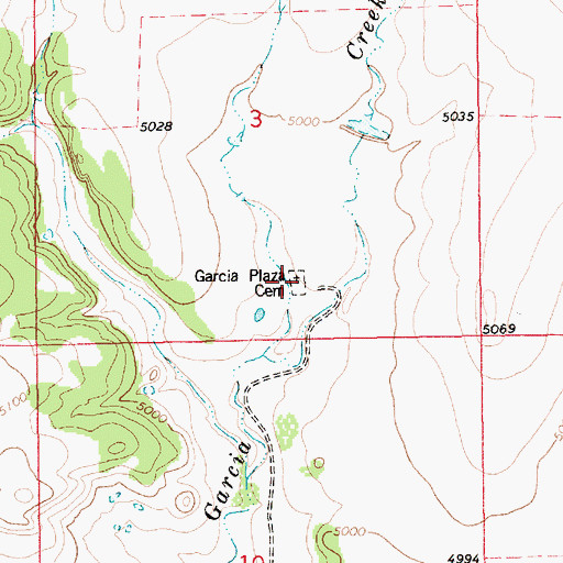 Topographic Map of Garcia (historical), NM