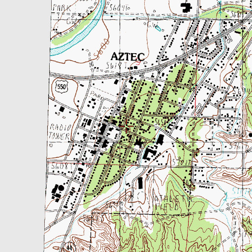 Topographic Map of Saint Josephs Catholic Church, NM