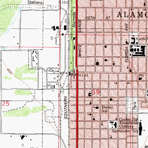 Topographic Map of New Hope Baptist Church, NM