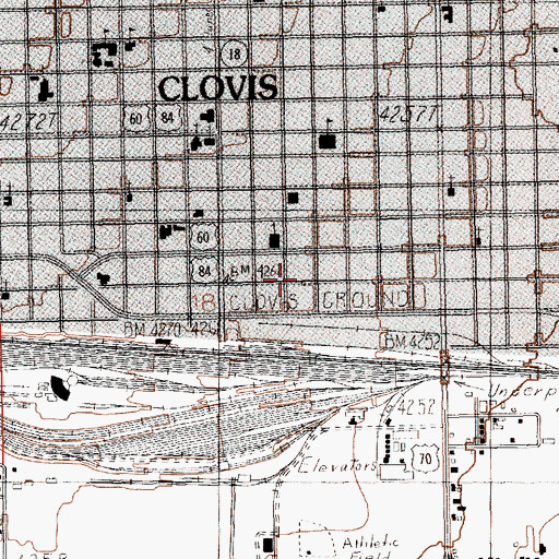 Topographic Map of Salvation Army, NM