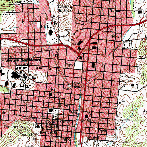 Topographic Map of Apostolic Assembly of the Faith in Jesus Christ, NM