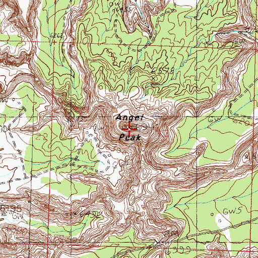 Topographic Map of Angel Peak, NM