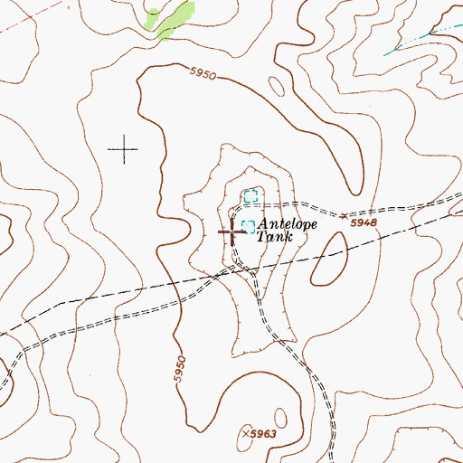 Topographic Map of Antelope Tank, NM