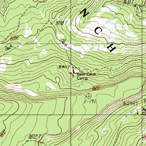 Topographic Map of Bear Cave Camp, NM